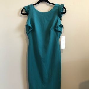 NWT Calvin Klein Flutter Sleeve Knee-length Dress